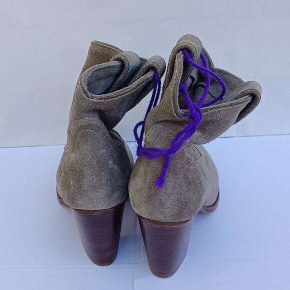 Frye Suede Booties Gray Size 6 - Picture 8 of 14